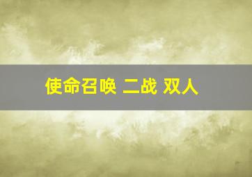 使命召唤 二战 双人